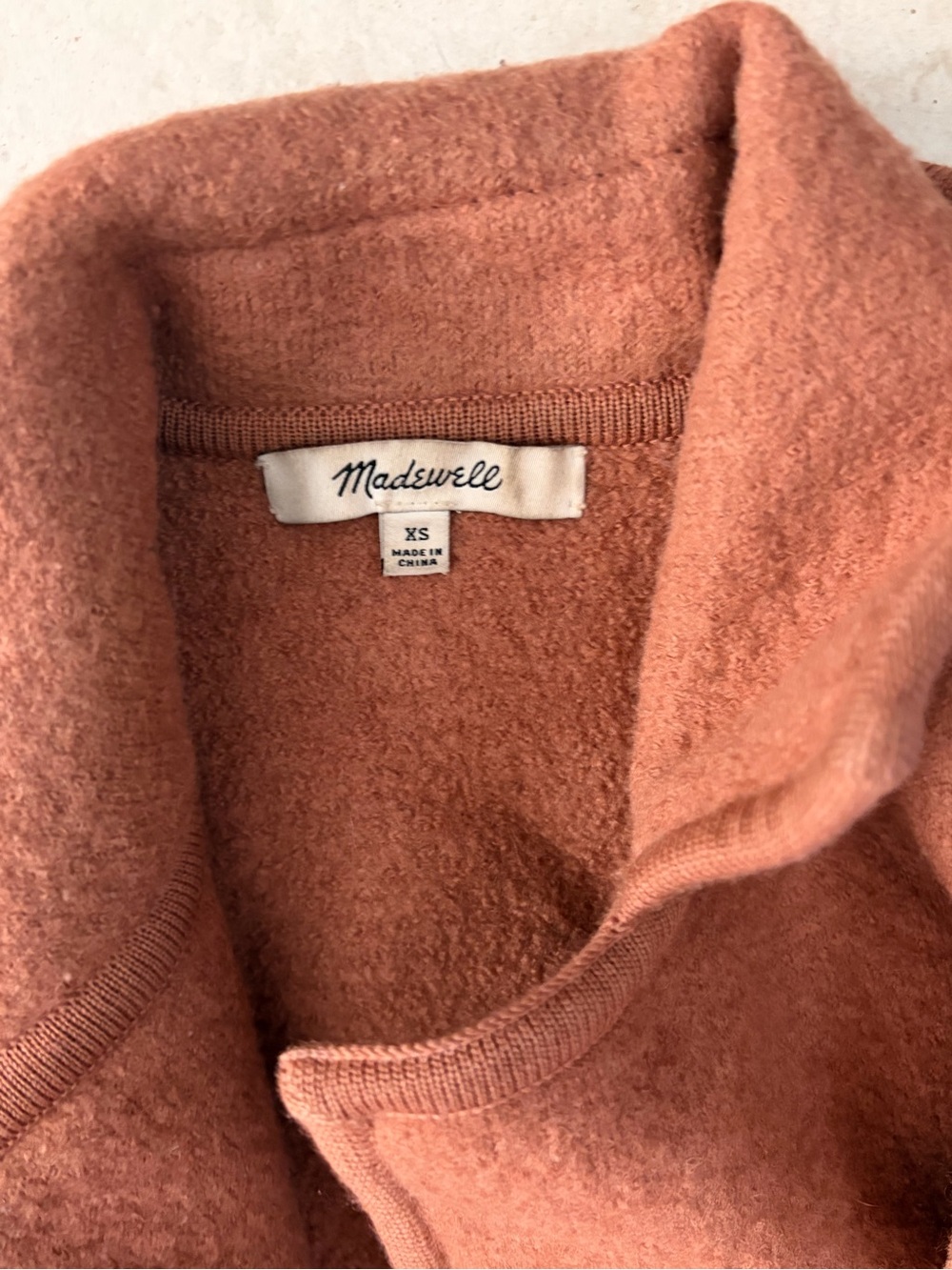 Madewell Cozy Cowl-Neck Sweater in Dusty Rose